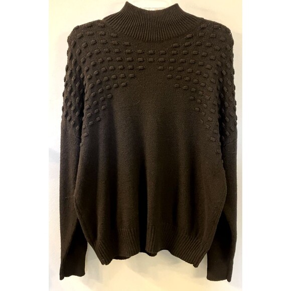 Sonoma Sweaters - Sonoma Goods for Life Turtleneck Sweater Black Popcorn Stitch Size L NWOT